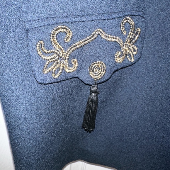 Criscione Blue Blazer with Gold Details and Tassels - Plus L - Picture 5 of 10